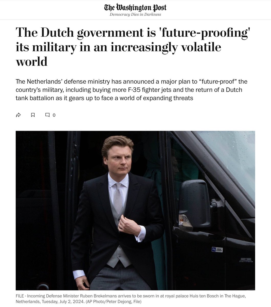 Ook buiten Nederland zijn onze scherpe koers en de investeringen in onze krijgsmacht opgemerkt.