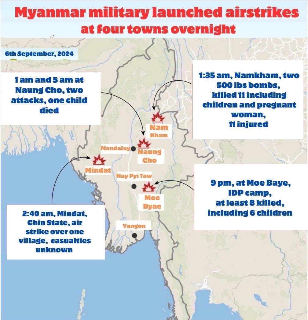 Another tragic day for Myanmar people especially our children
Inhumane military junta conducted aerial attacks on innocent civilians in coordinated systematic &amp; widespread manner
Clearly act of war crime and crime against humanity
Q to I/C &amp; UN
What are you waiting for?
ACT NOW
