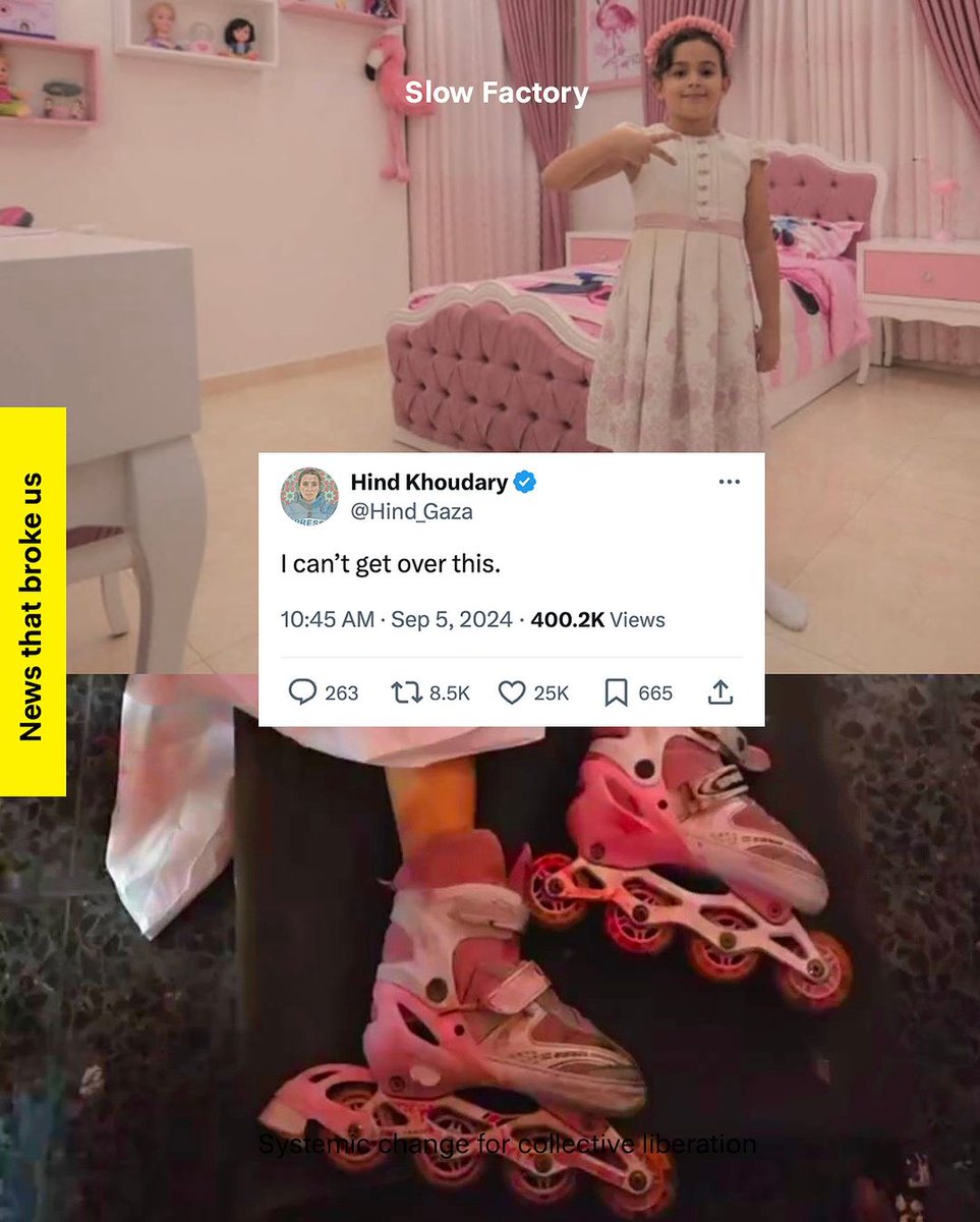 “I recognised her by her roller skate. I approached it and found her lying on the ground, taking her last breaths." says Hussam Abu Ajwa, father of Tala, a 10-year-old girl murdered by the Israeli military in Gaza this week.

On Tuesday, Israeli forces slaughtered 10-year-old