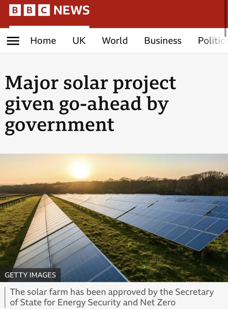 NoFarmsNoFoods's tweet photo. A major solar farm project in Lincolnshire has been given the go-ahead by Energy Secretary Ed Miliband despite local objections to the plan. UK’s biggest solar farm will be developed on farmland. 

Mass-scale solar panels shouldn’t be developed on prime agricultural land. https://t.co/OjuQ6L6FkX
