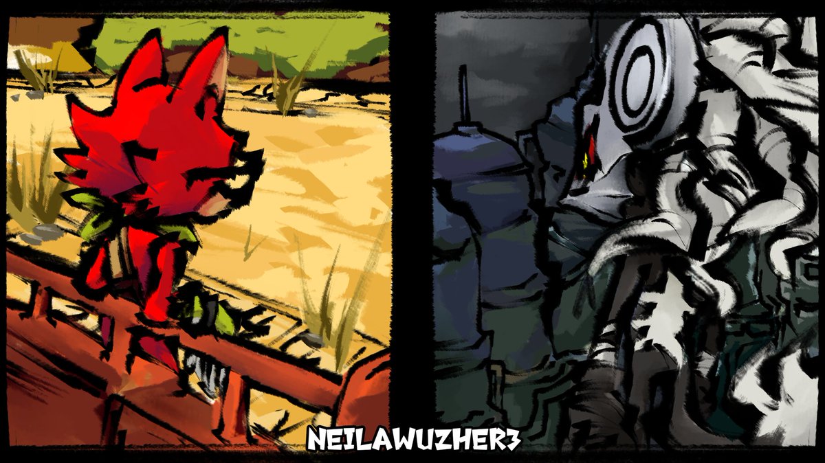 NEILWENTMISSING's tweet image. Infidget Week Day 1 - Sun/Moon
#Gadgetthewolf #Infinitethejackal #infidget