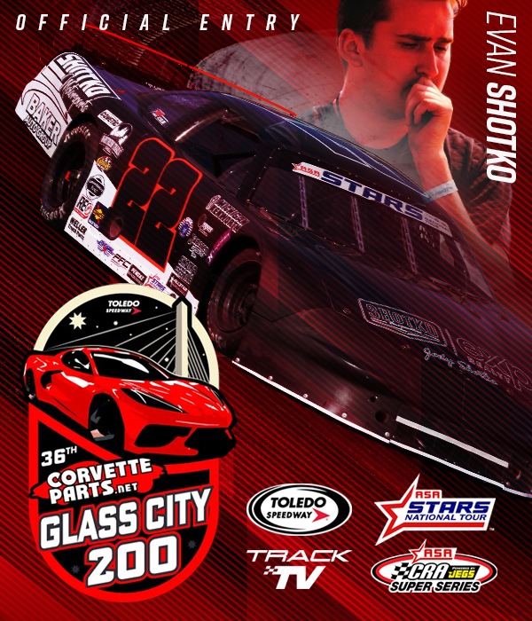 Coopersville, MI native <a href="/EvanShotko22/">Shotko Family Racing</a> has filed his entry for the 36th CorvetteParts.net Glass City 200 at <a href="/ToledoSpeedway/">Toledo Speedway</a> 

Story: starsnationaltour.com/evan-shotko-en…

<a href="/KeenParts/">CorvetteParts.net</a> | #ASASTARS 🏁