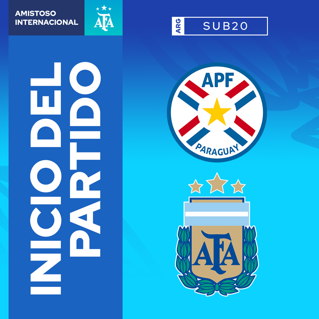 Argentina's tweet image. #Sub20 🏆Amistoso Internacional  🇦🇷 - 🇵🇾

Empezó el partido. Ya juegan, #Argentina y la @Albirroja, el segundo y último amistoso en Ypané, 

¡Vamos Selección!  ¡Vamos los #Pibes! 💪💪💪