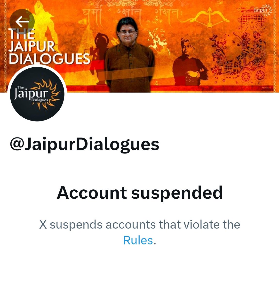 zoo_bear's tweet photo. Accounts who regularly share communal disinformation on a regular basis have been suspended. For Now. https://t.co/oOthWpJcpW