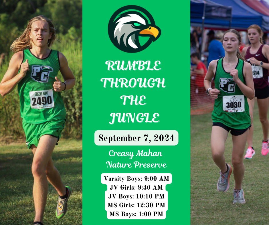 Cross Country competes tomorrow.  Fly Eagles Fly!
#PCSatgletics #PCeagesXC