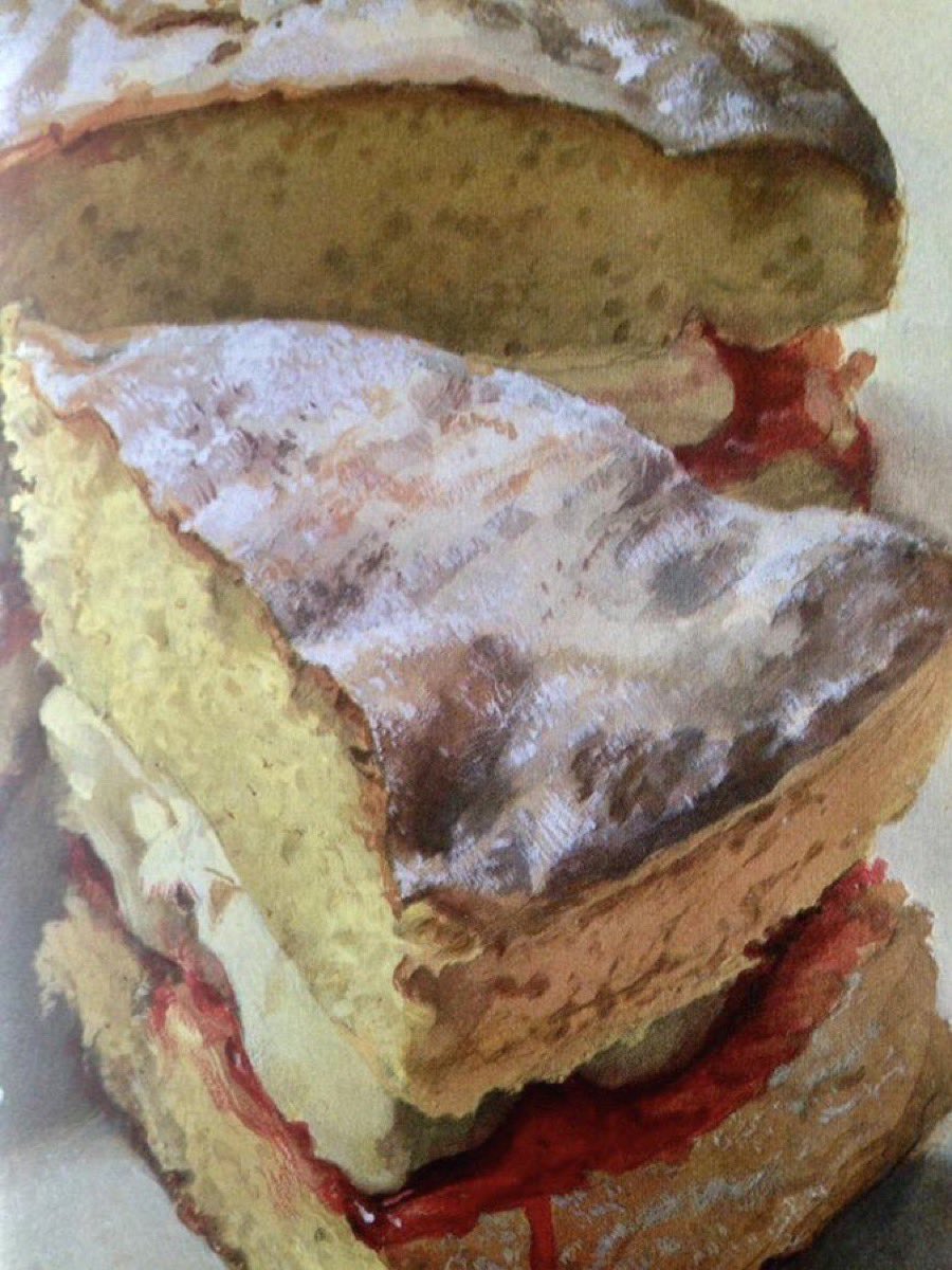 The mastery of artist Harry Wingfield. 
‘Cake’
(Yes, it is a painting - from Third Picture Book, 1971)