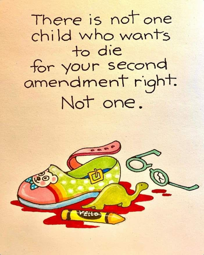 JamesTate121's tweet image. #NotOne How about we start charging politicians who block gun safety bills with murder like we do parents who let their mentally ill kids have guns.