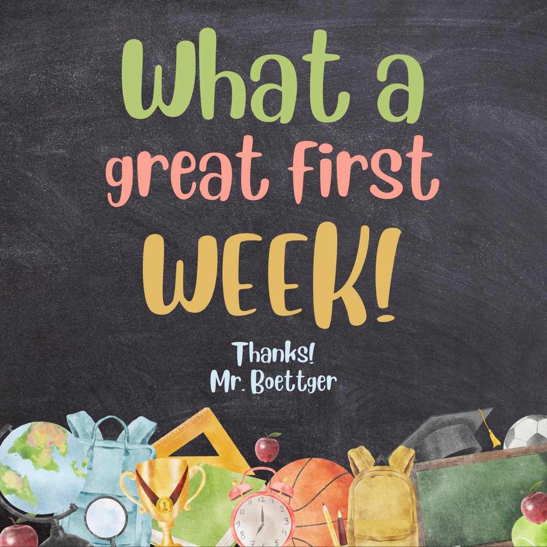 Thank you for such a great first week, grade 6s! We are off to a great start! #keepitgoing