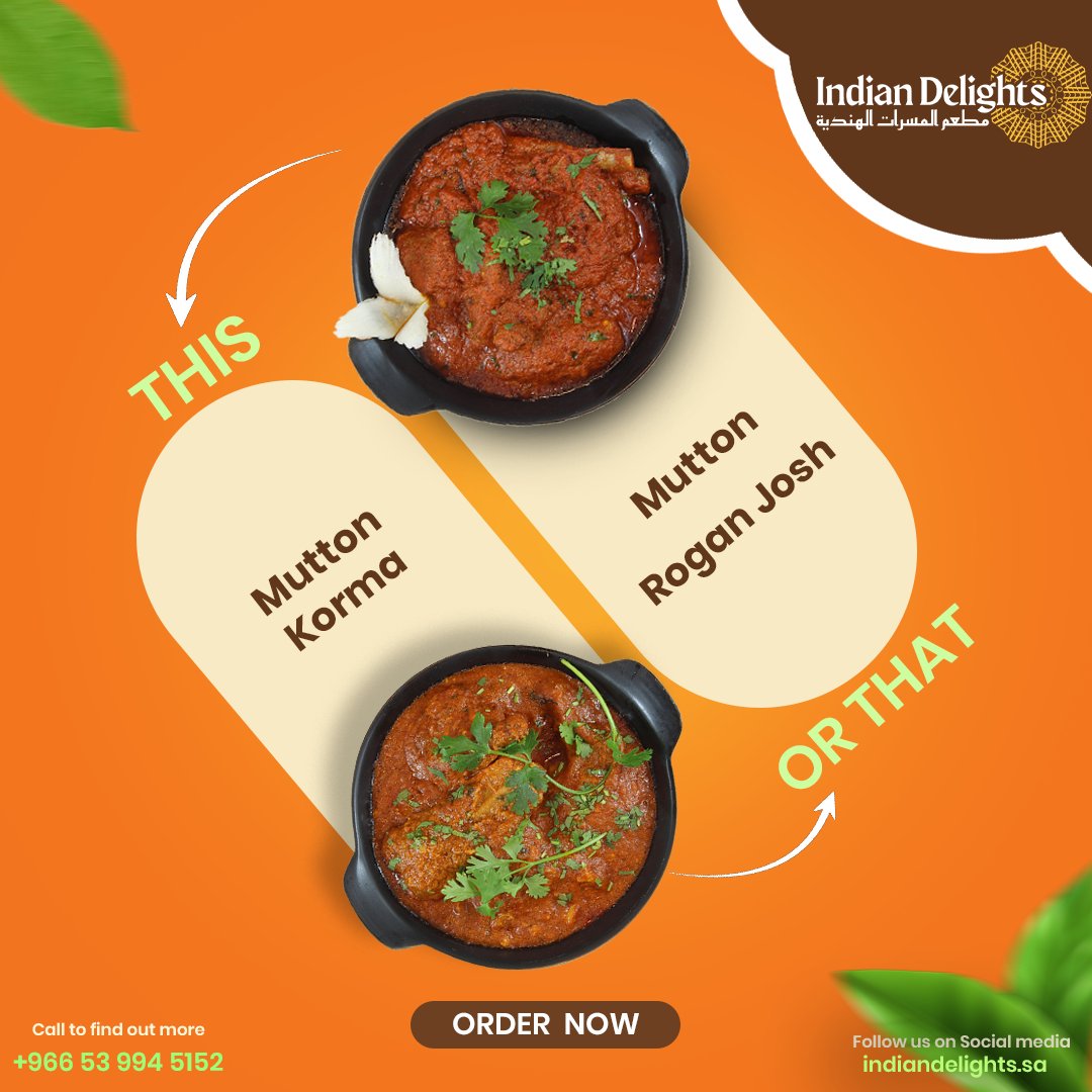breadandbamboo's tweet photo. "Craving something delicious? 🤤 Which one would you choose - the rich and creamy Mutton Korma or the flavorful and aromatic Mutton Rogan Josh? 🍛 Tell us your pick and order now! 😋
.
.
.
 #IndianDelights #TasteOfIndia #MuttonLovers" https://t.co/dOIH8TaW9D