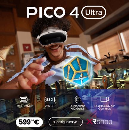 Pico 4 Ultra ya en reserva!! 
Resérvalo ahora y llévate de regalo los rastreadores y 4 juegos.
Y si utilizas nuestro código: ULTRAGENERACIONXR tendrás un descuento especial.
No te lo pienses más y haz tu reserva en <a href="/xr_shop/">XRshop</a>  aquí: tidd.ly/3Z7r9q3
