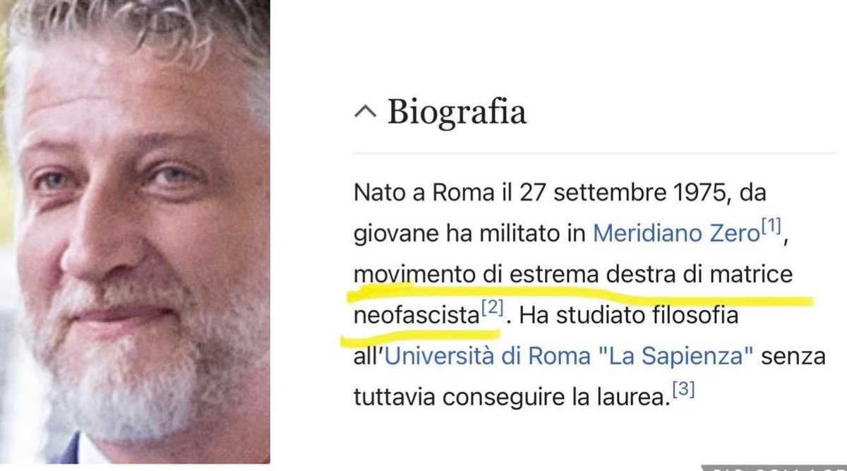 Alessandro #Giuli è #ministro da poche ore e già si è messo all’opera. Il suo primo provvedimento? Far rimuovere da #Wikipedia la parte della sua biografia che descriveva #MeridianoZero, il movimento in cui militava da ragazzo, come una formazione di chiara ispirazione