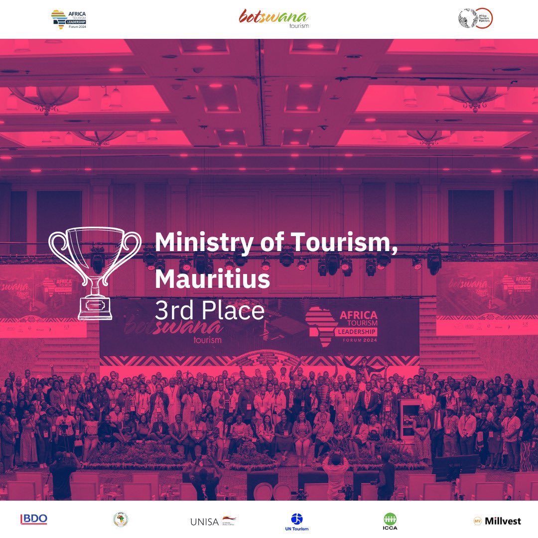 For the Progressive Policies Award category, the winners are:
1st Place: Rwanda Development Board, Rwanda
2nd Place: Ministry of Environment &amp; Tourism, Botswana
3rd Place: Ministry of Tourism, Mauritius

Congratulations are in order. #ATLF2024 #ATLFAwards