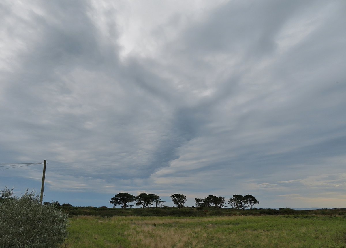 leblancq_f's tweet image. Grey skies over #JerseyCI this afternoon, with a front nearby. However, interesting patterns visible in #Altocumulus and #Altostratus cloud around 10,000ft @CloudAppSoc