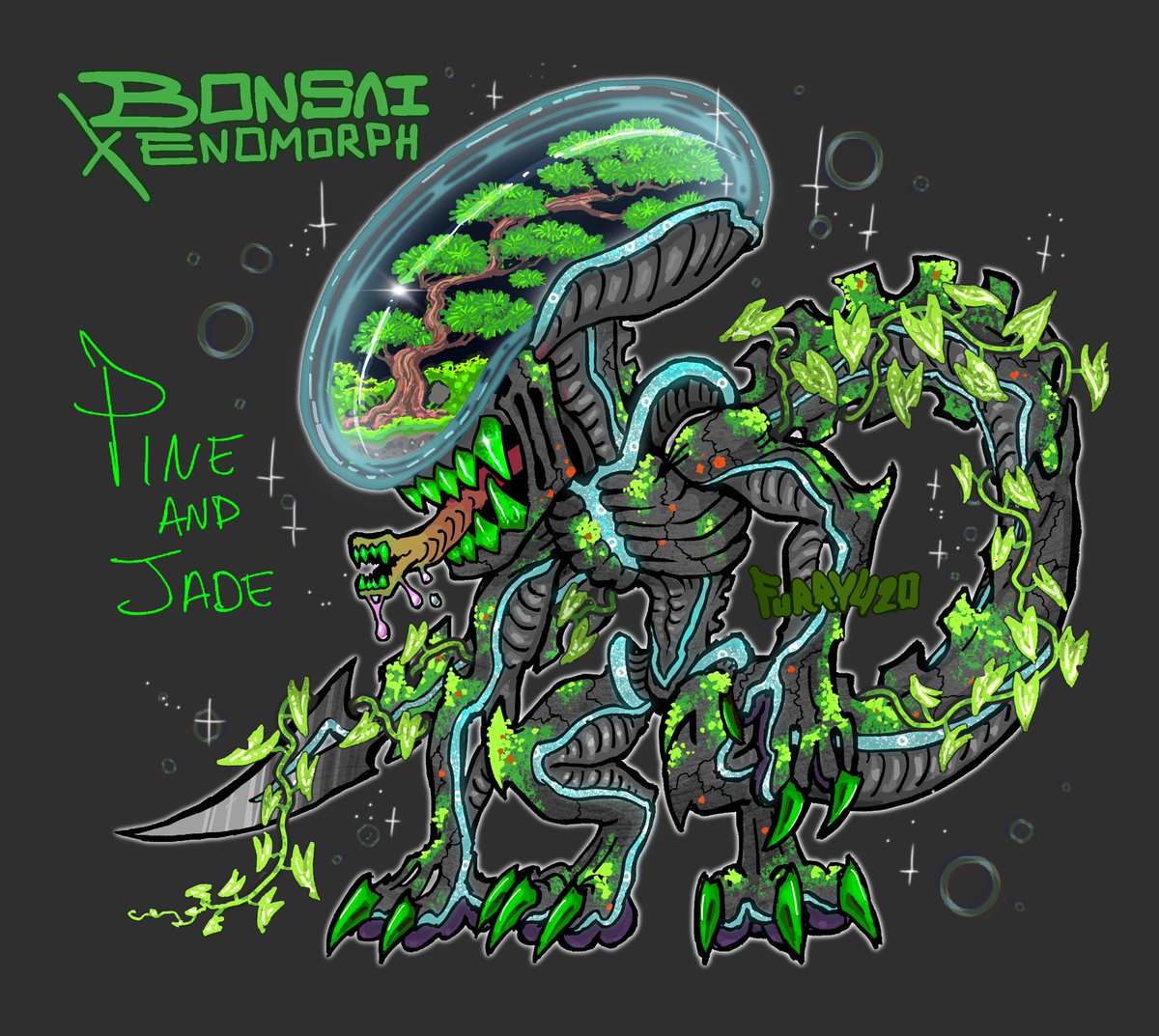 🌲Bonsai Xenomorph🌳
~ Pine and Jade ~