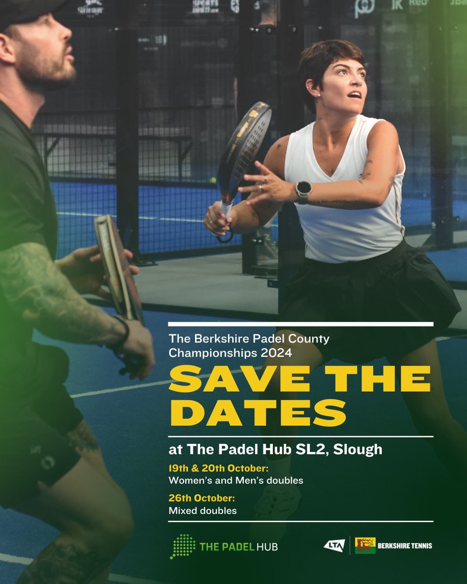 Berkshire Tennis (@ltaberkshire) on Twitter photo Announcing the first ever Berkshire #Padel County Championships in partnership with indoor Padel venue <a href="/thepadelhub/">The Padel Hub</a> in Slough! Entries are open for the women’s and men’s doubles, open to all levels if you are from or play at a Berkshire registered venue 🏆 Announcing the first ever Berkshire #Padel County Championships in partnership with indoor Padel venue <a href="/thepadelhub/">The Padel Hub</a> in Slough! Entries are open for the women’s and men’s doubles, open to all levels if you are from or play at a Berkshire registered venue 🏆