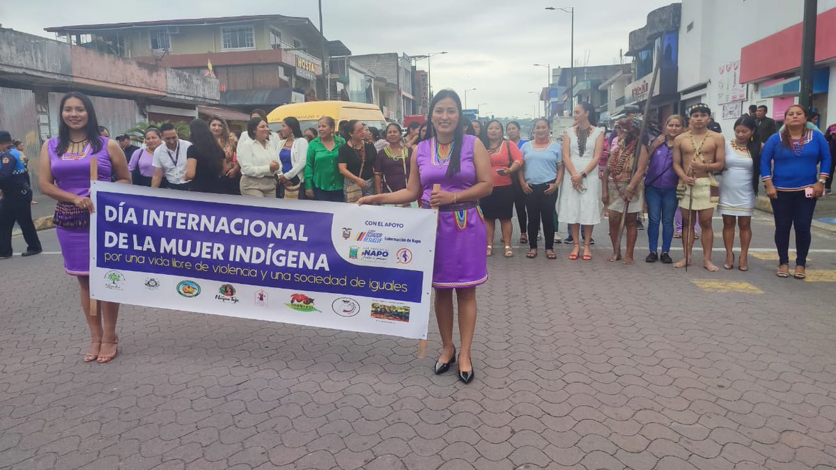 Zona2MTDH's tweet photo. #Napo | Participamos de la caminata y foro en conmemoración del Día Internacional de las Mujeres Indígenas, con el objetivo de reafirmar el compromiso de la campaña Una Vida Libre de Violencia y destacar el papel de las mujeres en la sociedad. https://t.co/Yj8TMhyIVi