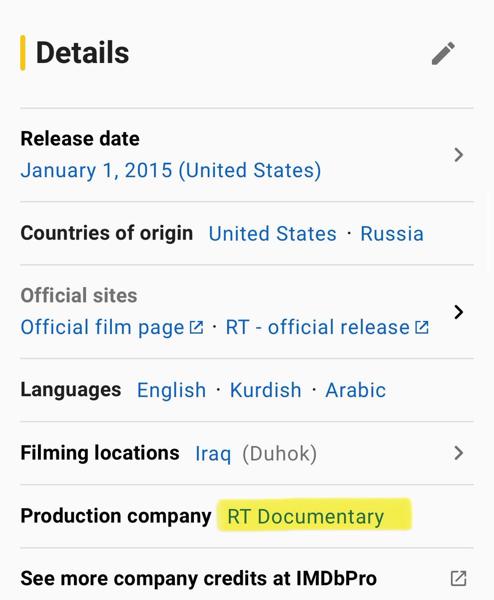 OlegKostour's tweet image. 4 documentaries sponsored by RT. Her entire career before this film on IMDB is RT sponsored.
m.imdb.com/name/nm3667272/