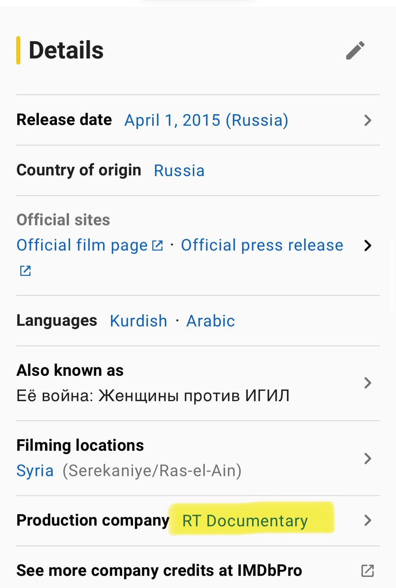 OlegKostour's tweet image. 4 documentaries sponsored by RT. Her entire career before this film on IMDB is RT sponsored.
m.imdb.com/name/nm3667272/