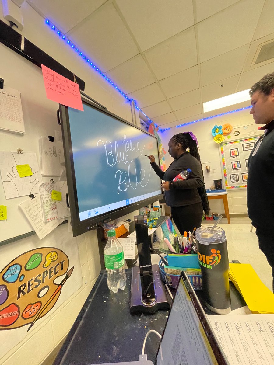 Cursive writing Fridays in Art class!