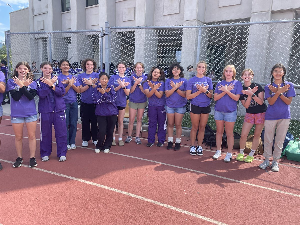 Teams representing for Homecoming pep rally: Girls XC starts their first race tomorrow for the Titan invite #DowntownPride