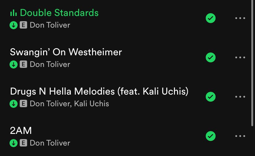 Helt vill tracklist-run