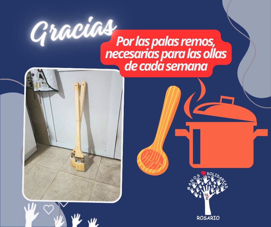 PALAS REMOS!!! para revolver nuestros deliciosos guisos destinados a las personas en situación de calle. Una donación que nos facilita la logística de la semana.  #Rosario #Urgente #lacallenoeslugarparavivir