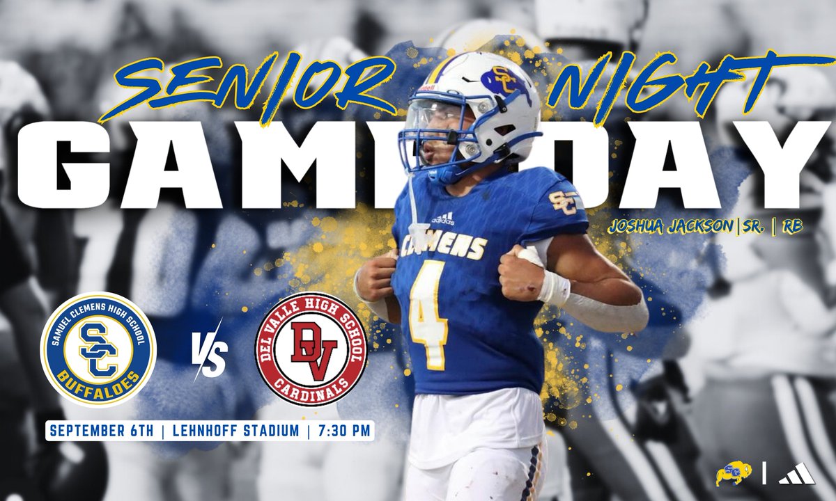 CLEMENS BUFFALO NEWS (@clemenscbn) on Twitter photo Hey Buffs! Join us tonight to watch our first home game of the season, and did we mention itās senior night! š¦¬
#BUFFNATION
___________________________________________________
@stucobuffs #cbn <a href="/SCUCISD/">SchertzCiboloUC ISD</a> <a href="/CruitClemens/">CRUIT CLEMENS</a> <a href="/SamuelClemensHS/">Clemens High School</a> <a href="/ClemensBuffsFB/">Clemens Football</a> <a href="/scbuffalostrong/">Clemens Athletics</a> Hey Buffs! Join us tonight to watch our first home game of the season, and did we mention itās senior night! š¦¬
#BUFFNATION
___________________________________________________
@stucobuffs #cbn <a href="/SCUCISD/">SchertzCiboloUC ISD</a> <a href="/CruitClemens/">CRUIT CLEMENS</a> <a href="/SamuelClemensHS/">Clemens High School</a> <a href="/ClemensBuffsFB/">Clemens Football</a> <a href="/scbuffalostrong/">Clemens Athletics</a>