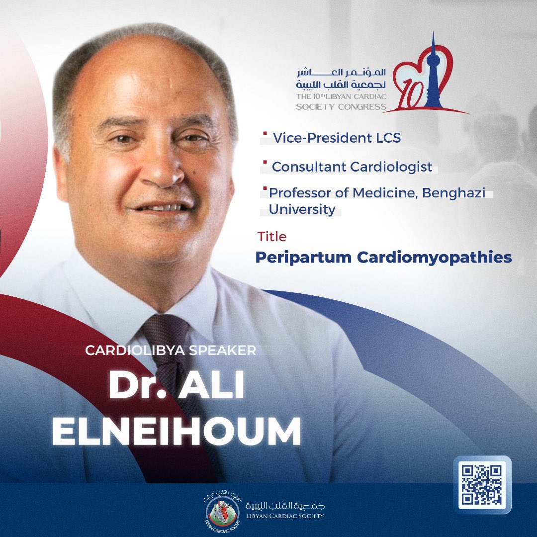 #CARDIOLOBYA_SPEAKER 

Dr. Ali Elneihoum
_________________________________

- Vice-President LCS 
- Consultant Cardiologist 
 - Professor of Medicine, Benghazi University

🔹#Title |  Peripartum Cardiomyopathies

#cardiolibya 
#المؤتمر_العاشر_لجمعية_القلب_الليبية