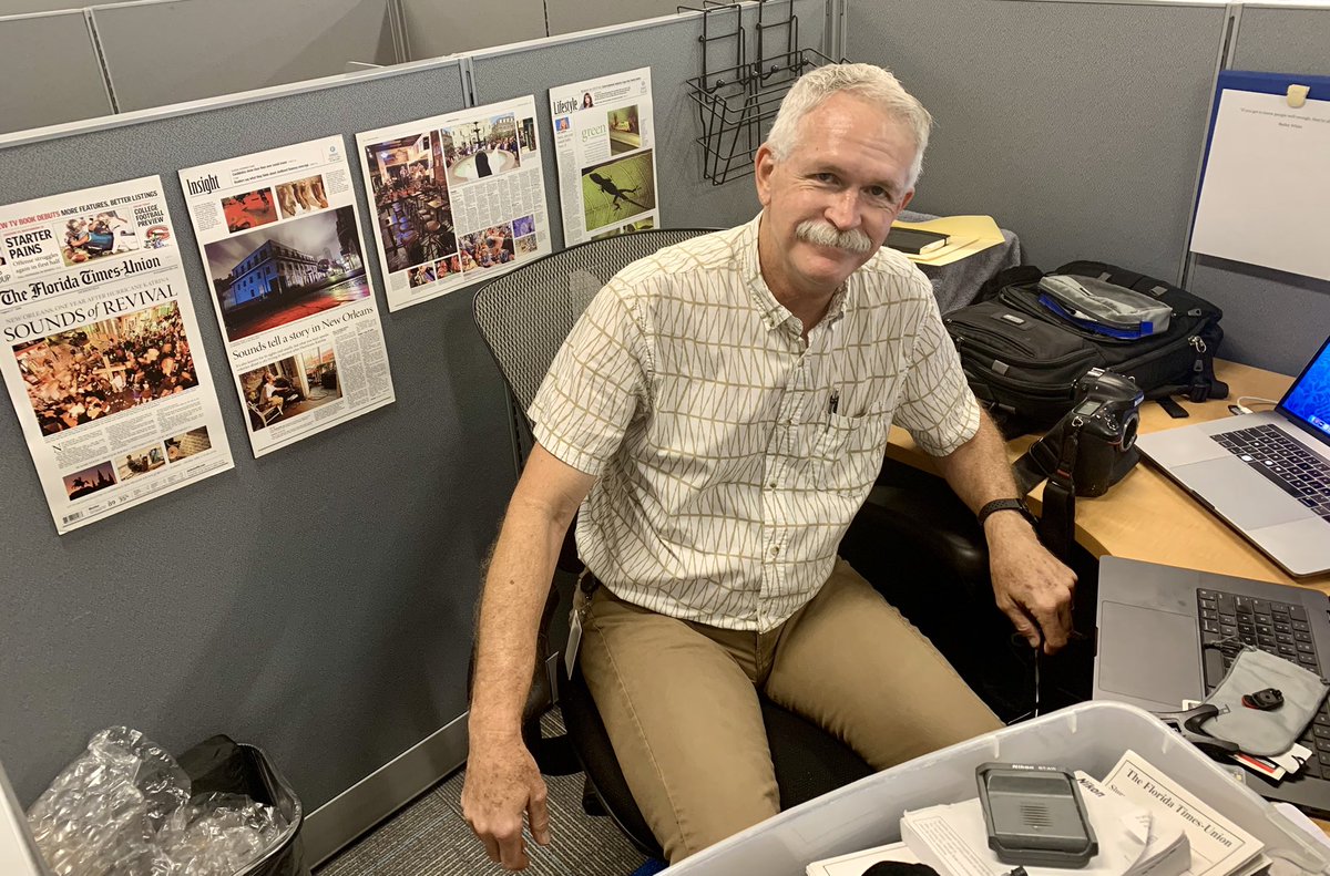 End of an era: Bob Self <a href="/SelfTUPhoto/">Bob Self</a> is packing up his cameras on his last day at <a href="/jaxdotcom/">Florida Times-Union</a> after a stellar four-decade career that is deep and wide as a river for all the photojournalism he has done