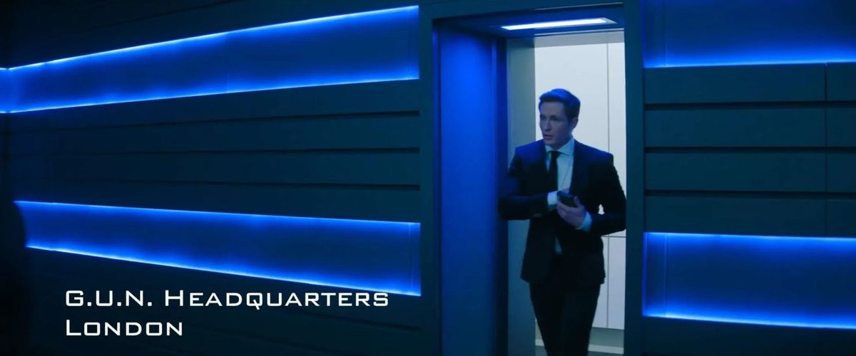 Sonic1News's tweet photo. So, I just noticed something in the trailer. There is a building which had a G.U.N. Logo on it. This is probably G.U.N. HQ in London, UK which previously briefly appeared in #Knuckles.

#SonicMovie3 https://t.co/Ewnq9qCqX9