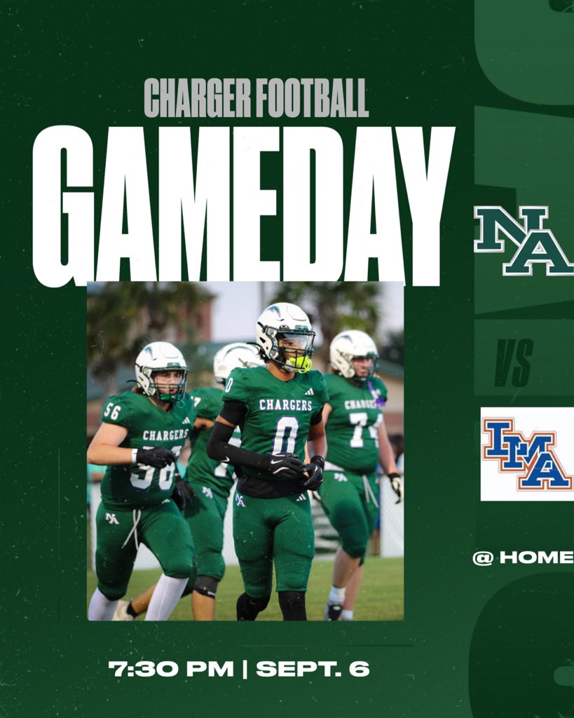NWA_US (@us_nwa) on Twitter photo Game Day!!
<a href="/NA_Chargers_FB/">Northwood Academy Football</a> (4-0) host Laurence Manning (2-0) tonight at 7:30 in a key 4A region game.
#ChargerFootball Game Day!!
<a href="/NA_Chargers_FB/">Northwood Academy Football</a> (4-0) host Laurence Manning (2-0) tonight at 7:30 in a key 4A region game.
#ChargerFootball