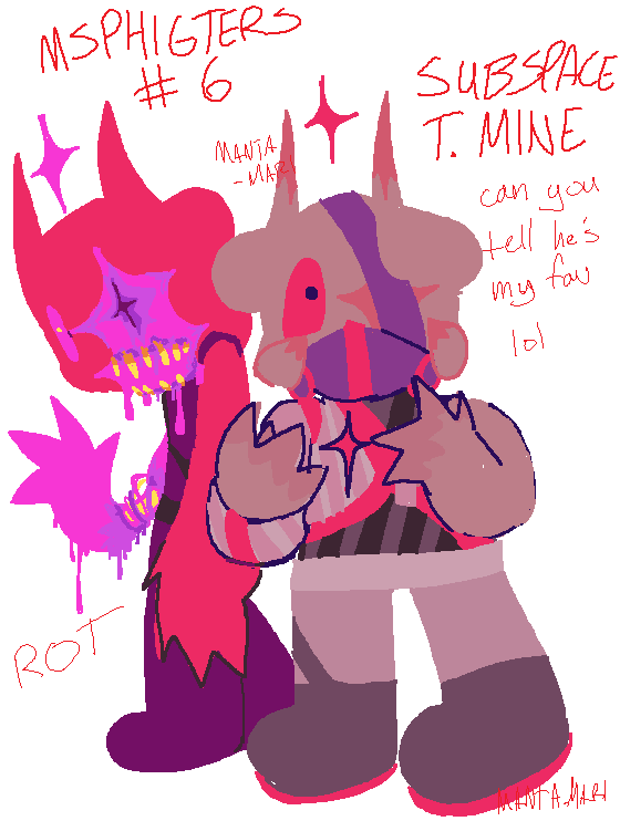 ms_phighters's tweet photo. CW BLOOD / SUBSPACE'S iNJURIES / BRIGHT COLORS(?)
-
-
-
-
MSPHIGHTER 6. SUBSPACE T. MINE. can u tell she's my fav lmao
#subspacetripmine #phighting https://t.co/XDaqyN9JMa