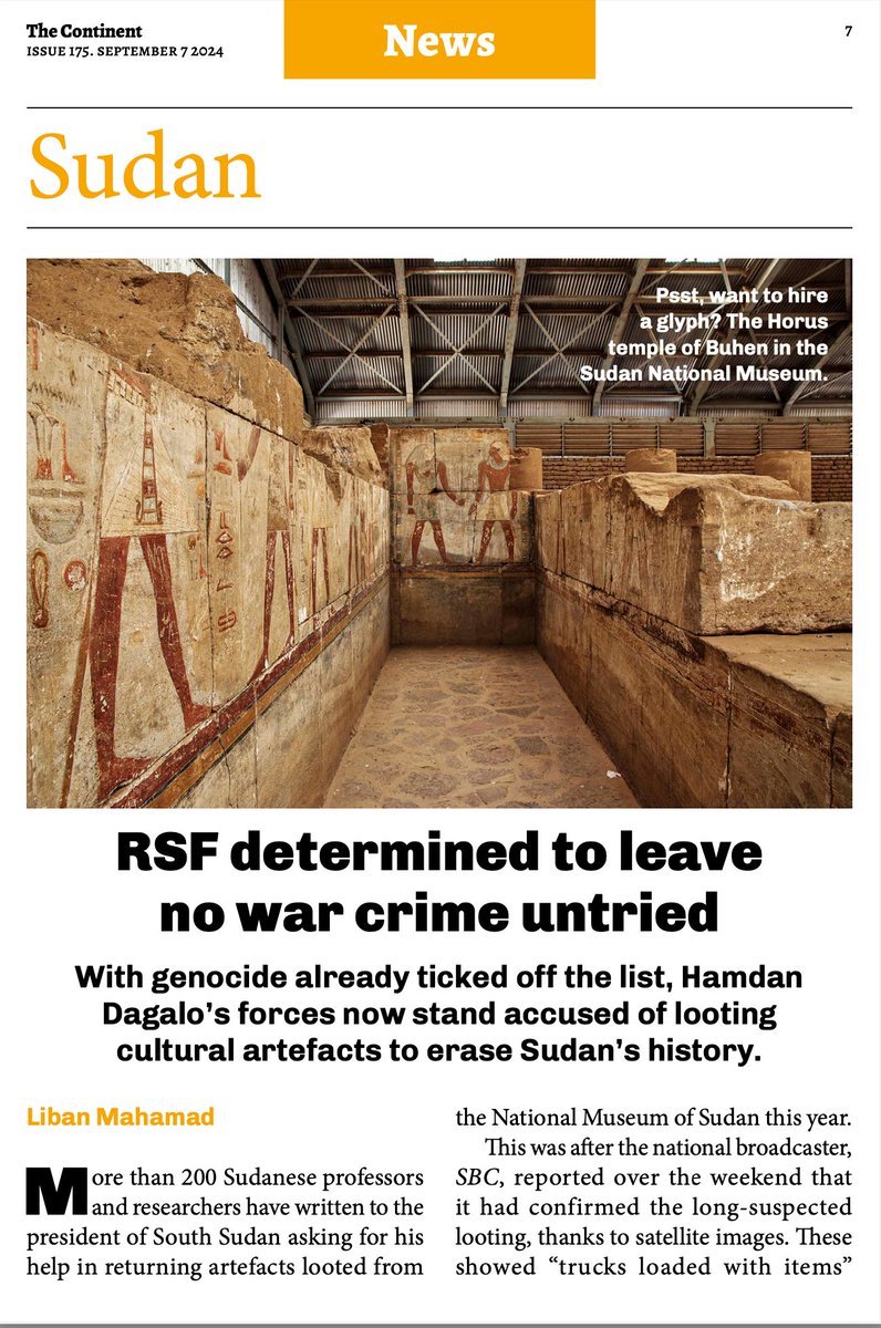 _hudsonc's tweet photo. The RSF looting Sudan's cultural heritage and then selling it eBay feels like an apt metaphor for this war, the profiteering coming from it and the banality of our collective benign neglect. The country's identity isn't just being stolen, its been sold for cents on the dollar. https://t.co/HwMa3fz8ln