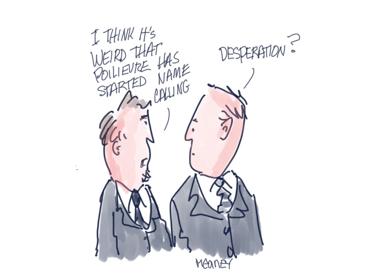 Meantoons's tweet image. Thinks it’s working for Trump!…#Ottawa #Poilievre #politicalcartoon #cdnpoli #nlpoli