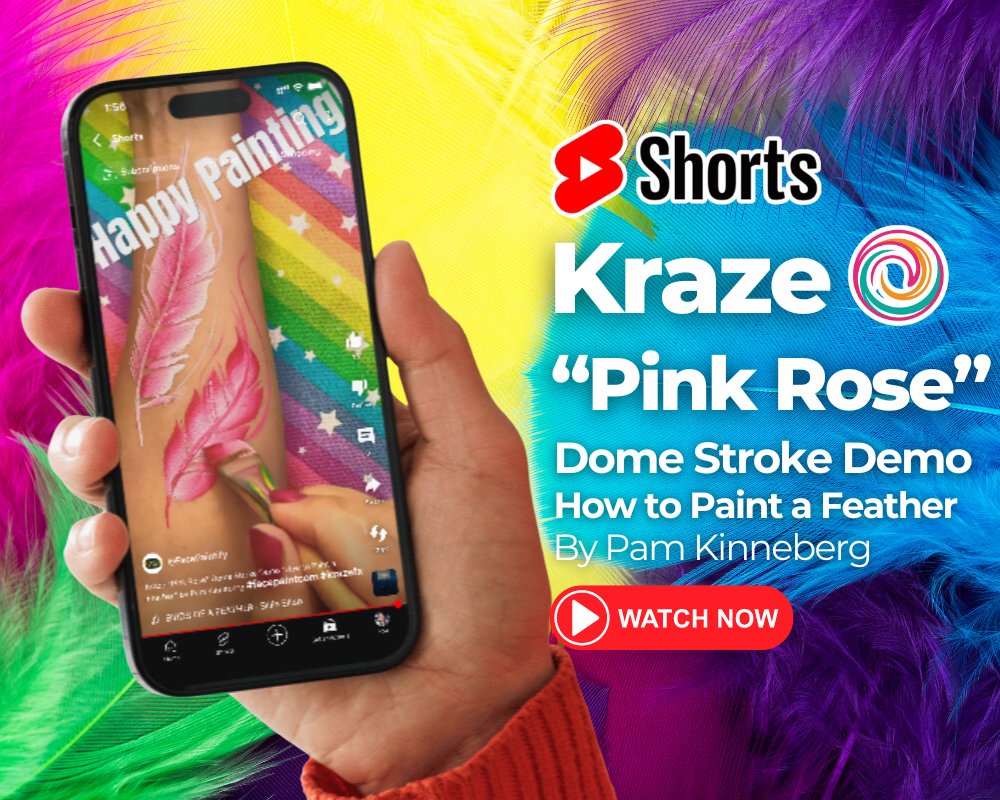 facepaintcom's tweet image. Watch the brand new tutorial, Kraze Pink Rose Demo by Pam Kinneberg! Watch here:  youtube.com/shorts/bemZ9Jr…
