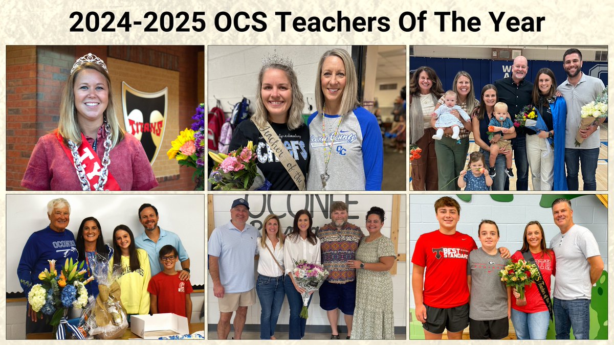 “I am proud of these 12 extraordinary educators who have been chosen as the OCS Teachers of the Year,” Superintendent Jason Branch said. “Their passion for teaching, innovation in the classroom, and dedication to our students’ success have made a tremendous impact.” #OconeeFamily