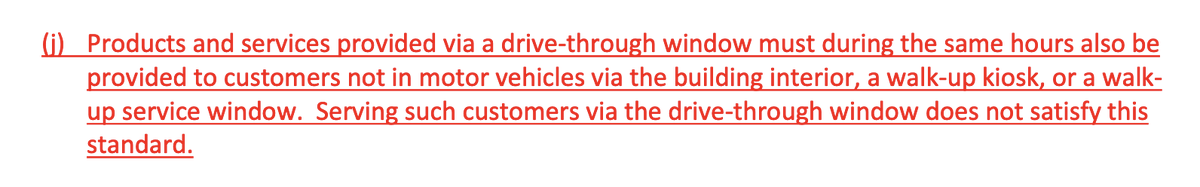 when the <a href="/cityofsaintpaul/">City of Saint Paul</a> was drafting their laws for new drive-throughs, I suggested that they tweak the language so that those outside of vehicles were entitled to the same level of service as those inside.

and it looks like it might happen 👀