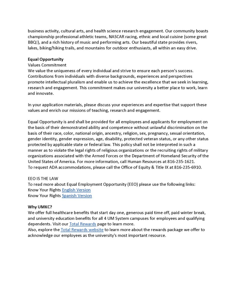 Seth Fallik, Ph.D. (@sethfallik) on Twitter photo The <a href="/UMKC/">UMKC</a> <a href="/RoosCjc/">UMKC CJC Dept</a> (Department of Criminal Justice & Criminology) is hiring an Assistant Professor!
Come work with me, <a href="/HolsingerAlex/">Alexander Holsinger</a>, <a href="/MarijanaKotlaja/">Marijana Kotlaja, Ph.D.</a>, and the X-less Kristi Holsinger, Byunggu Kang, Toya Like, Lori Sexton, Misty Campbell, and Lynnette Lockhart.
See add below. The <a href="/UMKC/">UMKC</a> <a href="/RoosCjc/">UMKC CJC Dept</a> (Department of Criminal Justice & Criminology) is hiring an Assistant Professor!
Come work with me, <a href="/HolsingerAlex/">Alexander Holsinger</a>, <a href="/MarijanaKotlaja/">Marijana Kotlaja, Ph.D.</a>, and the X-less Kristi Holsinger, Byunggu Kang, Toya Like, Lori Sexton, Misty Campbell, and Lynnette Lockhart.
See add below.
