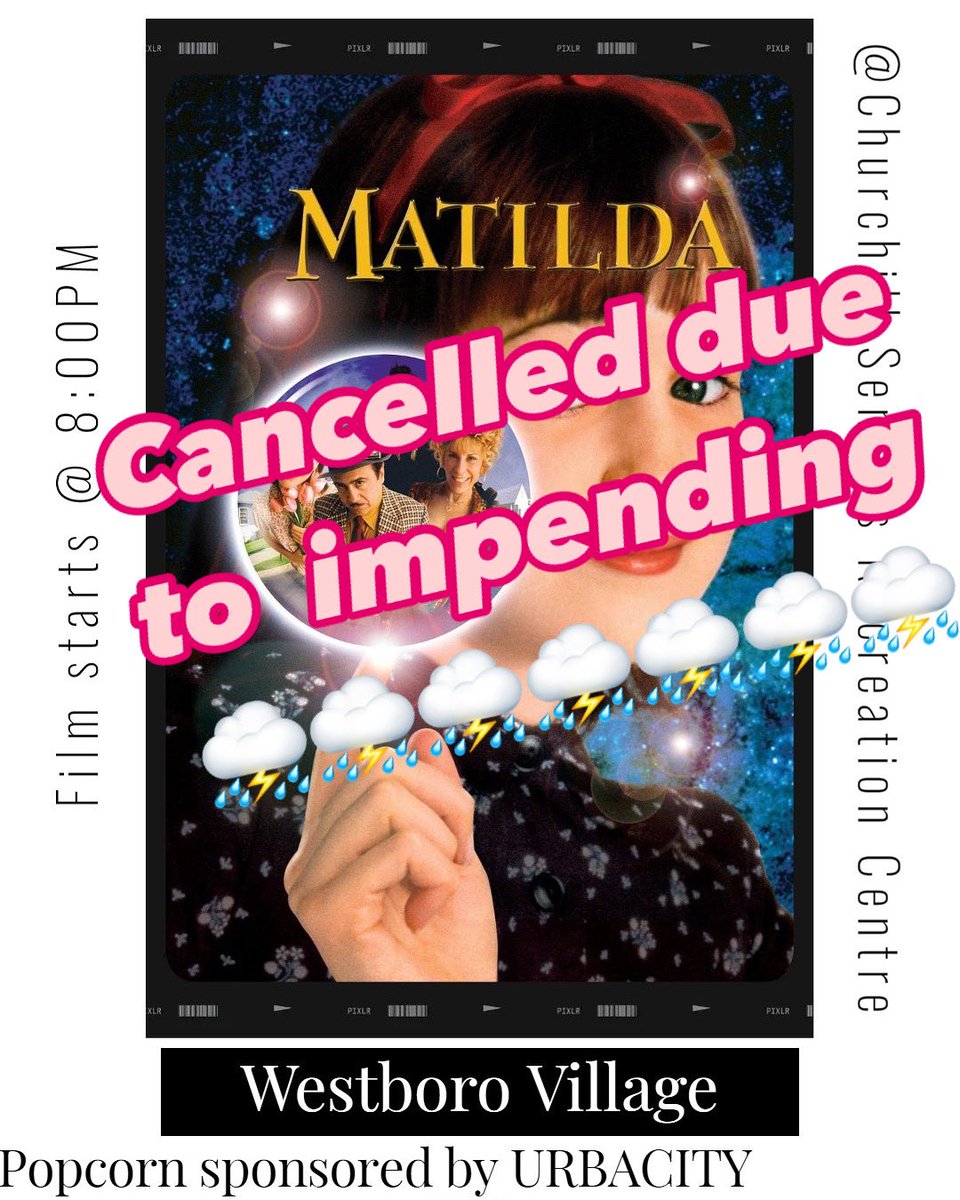 Tonight’s screening is ⛈️ we are so sorry!!!