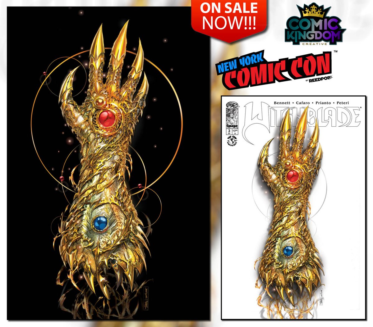 ComicKingdom_Cr's tweet photo. 💥 On Sale NOW at https://t.co/Z4qGz3UzBK!
💥 #jamietyndall Witchblade #3 CK Shared #NYCC Exclusive! Black FOIL!
#comickingdomcreative #comickingdomrules #witchblade #MargueriteBennett @EvilMarguerite #GiuseppeCafaro @peppe_rain #arifprianto #newyorkcomiccon https://t.co/aZifmhU3wa