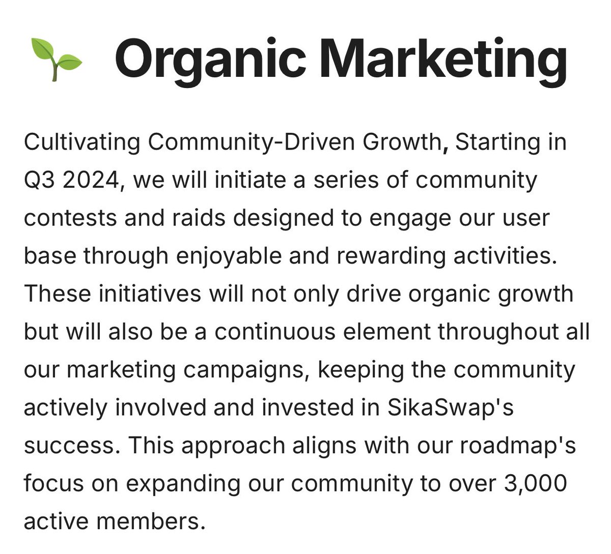 DaveTheCryptoOG's tweet photo. ➤ 𝐑𝐨𝐚𝐝𝐦𝐚𝐩

Having launched on the 3rd of September, 2024. @SikaSwap plan going forward has been set out straight & interestingly, these plans are set to go underway over the coming months. 

Let’s take a quick glance at that to see what’s in store for #SikaSwap.

Below is a brief overview👇