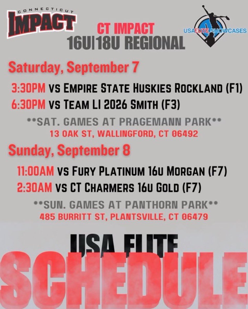 First tournament of the fall with @CTImpactRegAL!! I’ll only be at the Sunday games, but I’m super excited to get on the field with these girls. Make sure to come check out our team!!🙌🙌 <a href="/CTImpactSB/">Connecticut Impact Softball Club 2025</a> <a href="/CoachK_mcvey/">Kenya McVey</a> <a href="/NateWilda/">Nate Wilda</a>
