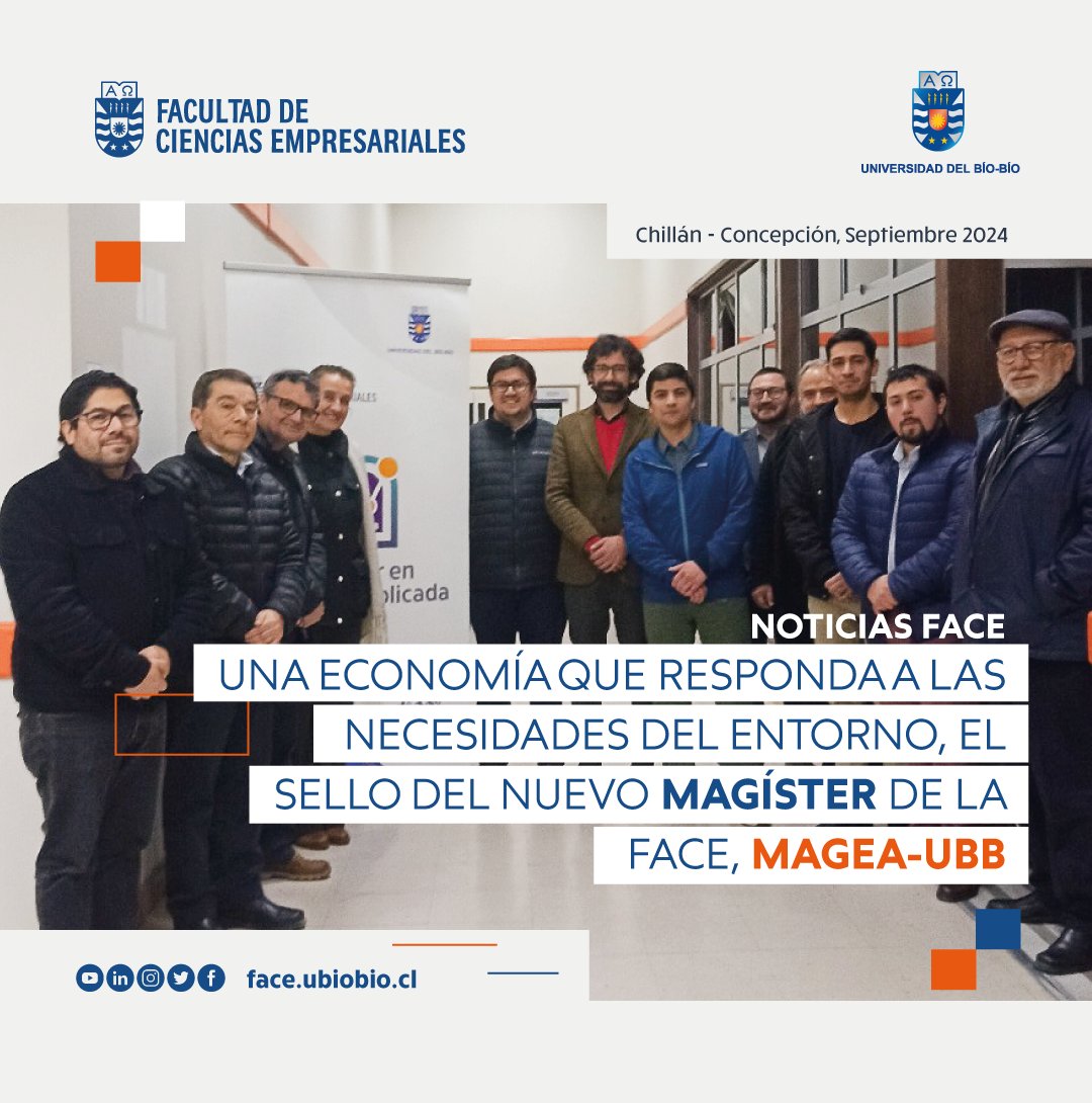 Nuevos estudiantes inician @mageaubb, programa diseñado para formar profesionales capaces de enfrentar los desafíos económicos actuales con soluciones innovadoras y prácticas🌍.

Revisa la nota completa en 🔗ubb.cl/859184