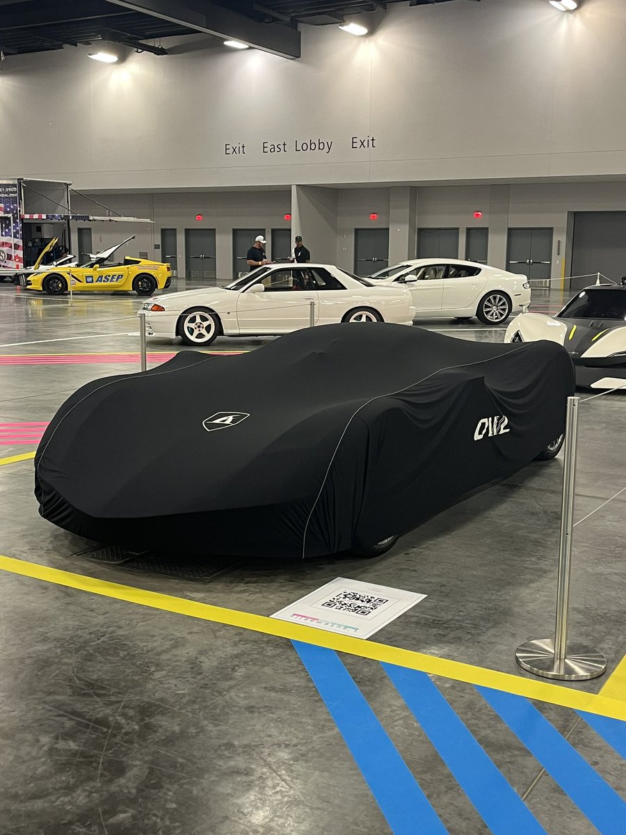 ChrisVerge's tweet photo. @DougDeMuro Aspark Owl at Miami International car show. Supposedly it exists! https://t.co/IVerIukBZ0
