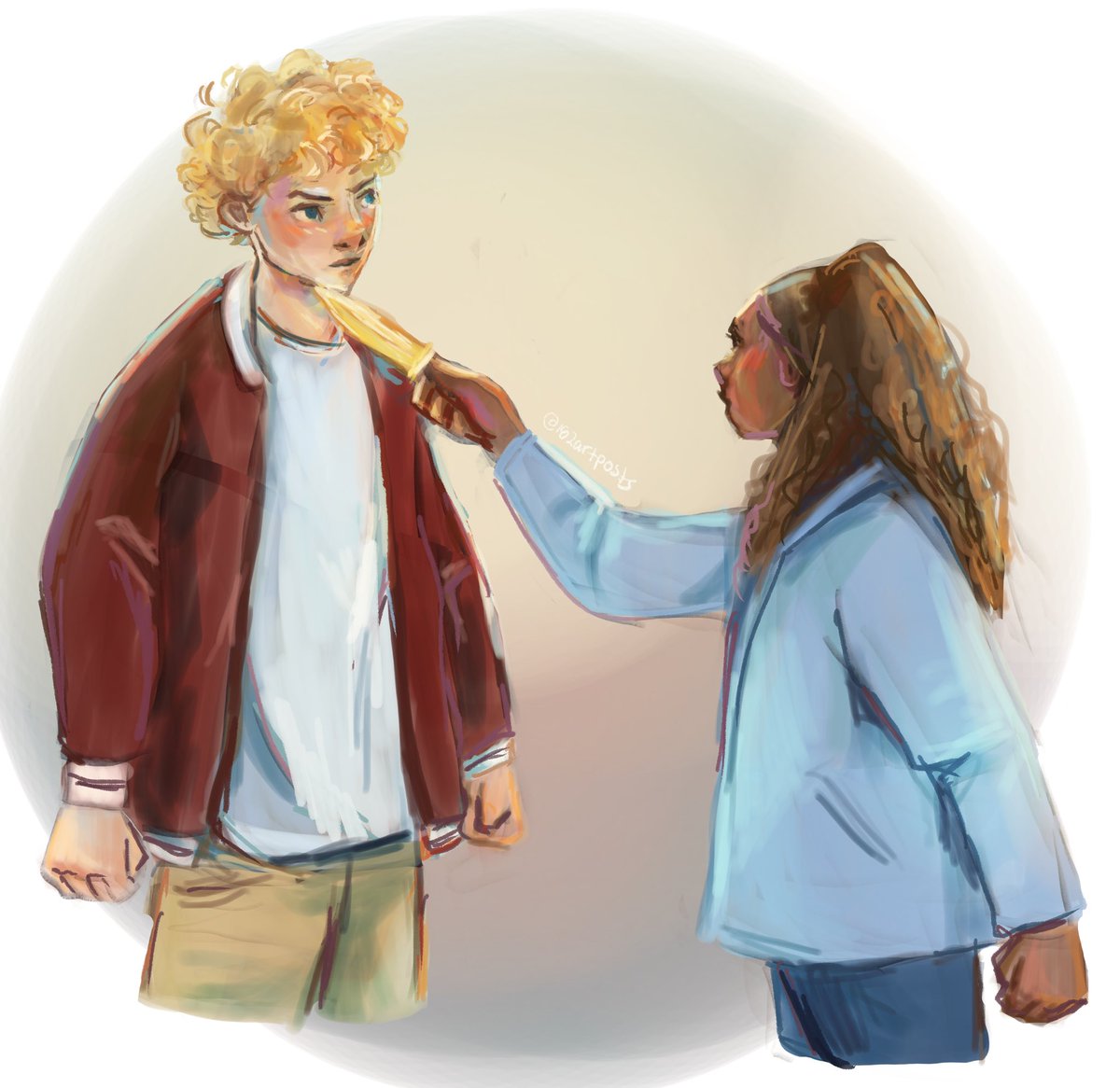 182tweets's tweet photo. Finally drew blurry Percabeth fighting (we rly are feeding on crumbs) #PercyJackson #PercyJacksonfanart https://t.co/G93nc1LYAf