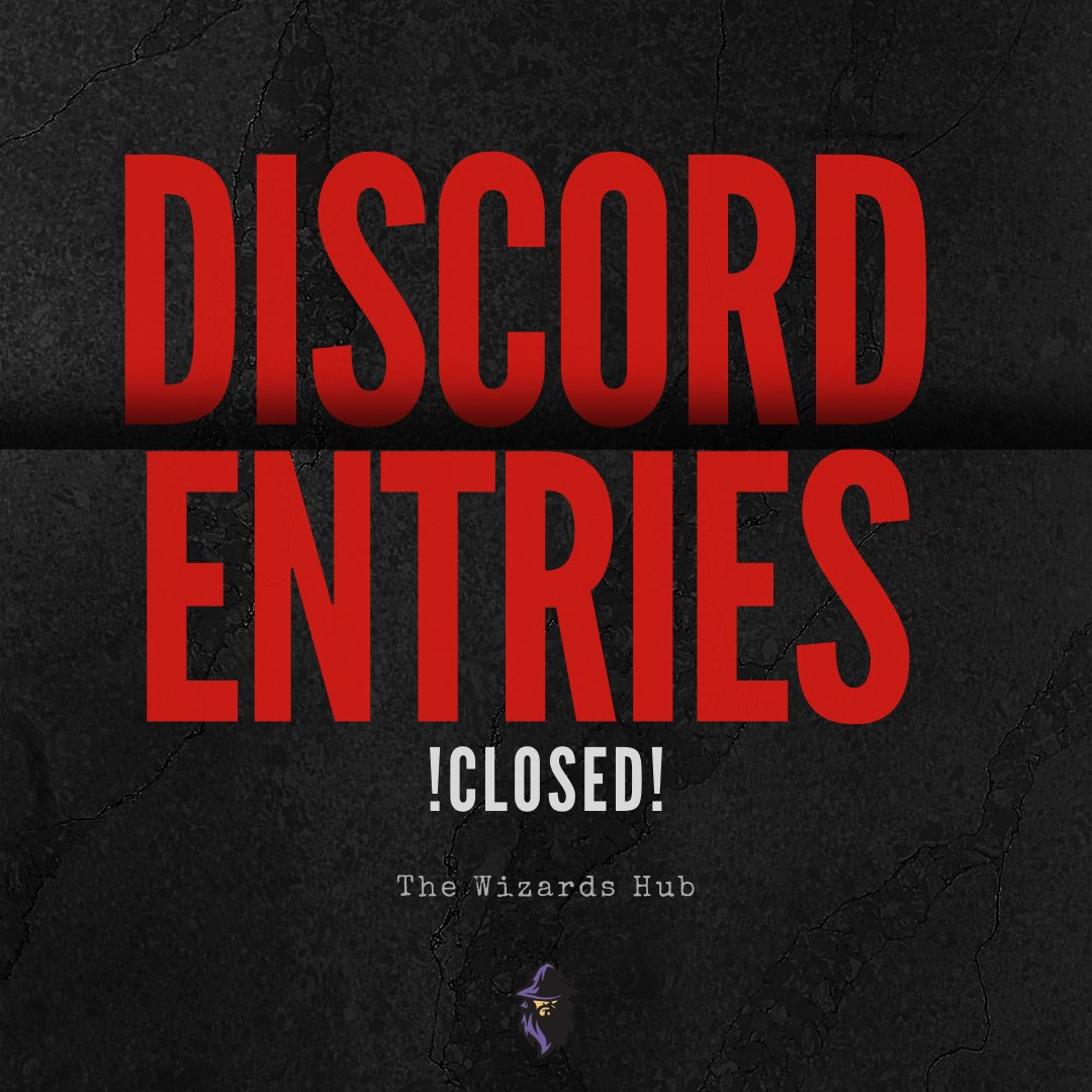 DISCORD ENTRIES CLOSED.

NO MORE ENTRIES NOW!
#TMW #hariskhan #themarketwizards #crypto #tradelikepro #tradingmotivation #TradingStrategy #mindset #CryptoCommunity