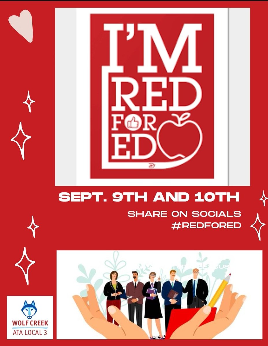 Let's wear #RedForEdAB to show unity with colleagues across the province including those who are bargaining on our behalf.

Public Education in Alberta deserves far better than the status quo.

#weareata
#RedforEd