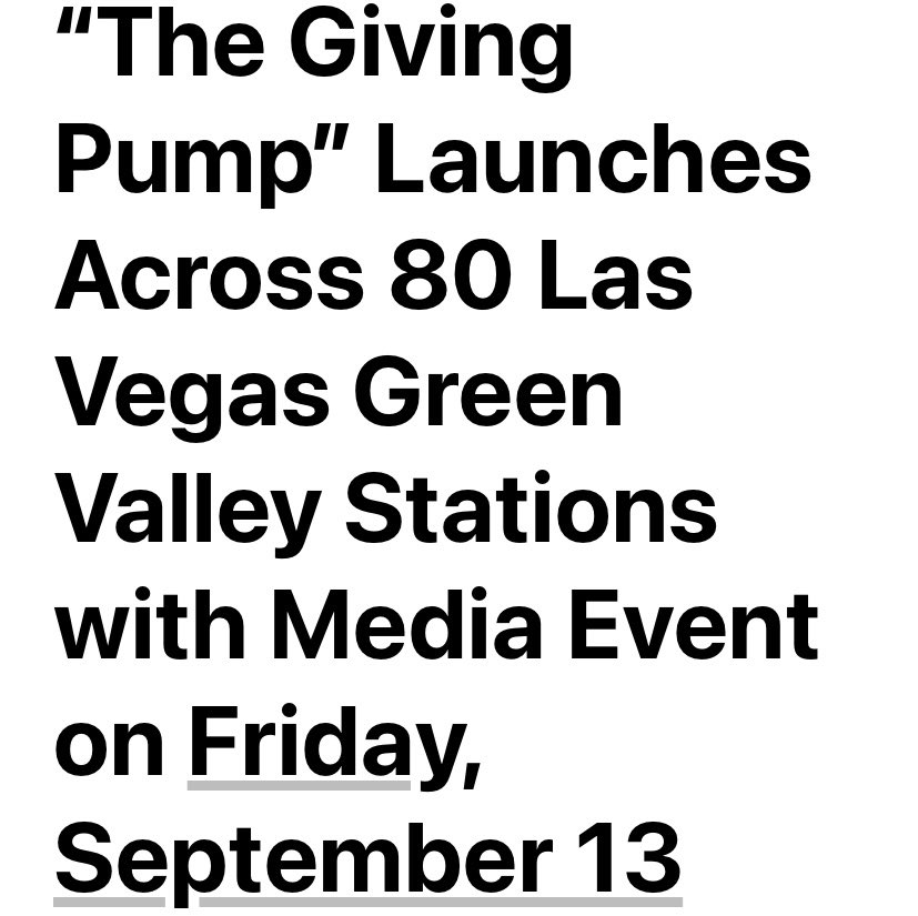 VitalVegas's tweet photo. We are simply sharing something of interest to the community. Called “The Giving Pump.” https://t.co/LJ5UwaOiBc