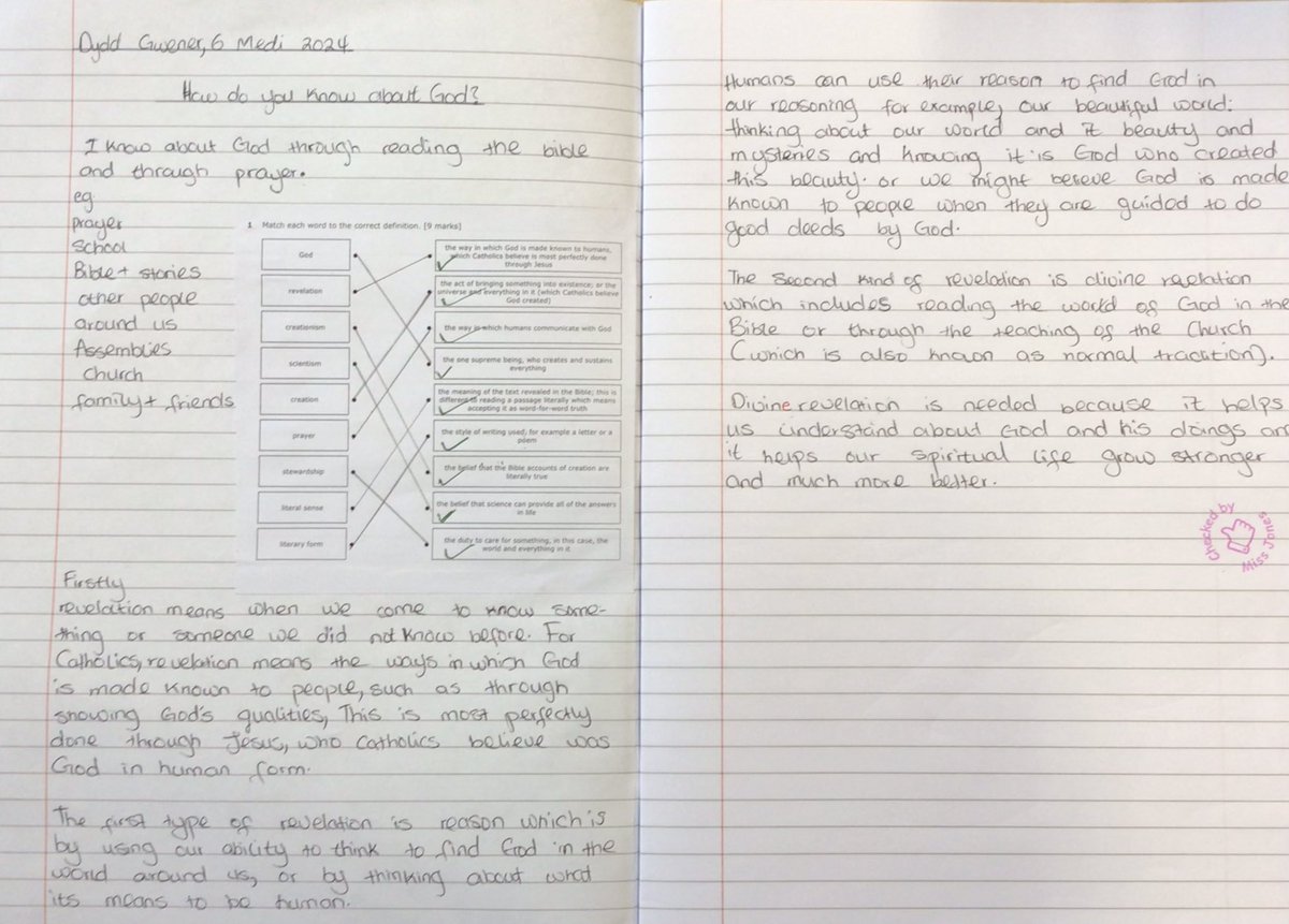 7DNE made a great start to the RED today, learning about how God reveals himself to humankind. Da iawn pawb! 🌟✝️📖
<a href="/StIlltydsCHS/">St Illtyd's C.H.S</a> <a href="/stilltydschsRE/">St Illtyd's RE Department</a> @CatholicCardiff <a href="/CathEdService/">Catholic Education Service</a>