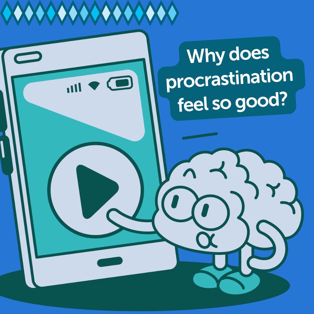 BrainHealth's tweet image. Procrastination feels good short-term but leads to stress. Set a 5-min timer to start a task and focus on 2 key tasks during your peak time.
#ProcrastinationTips #Productivity